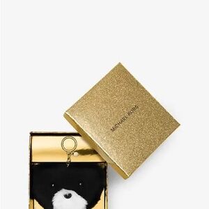 Michael Kors Gold and Black Bear Keychain